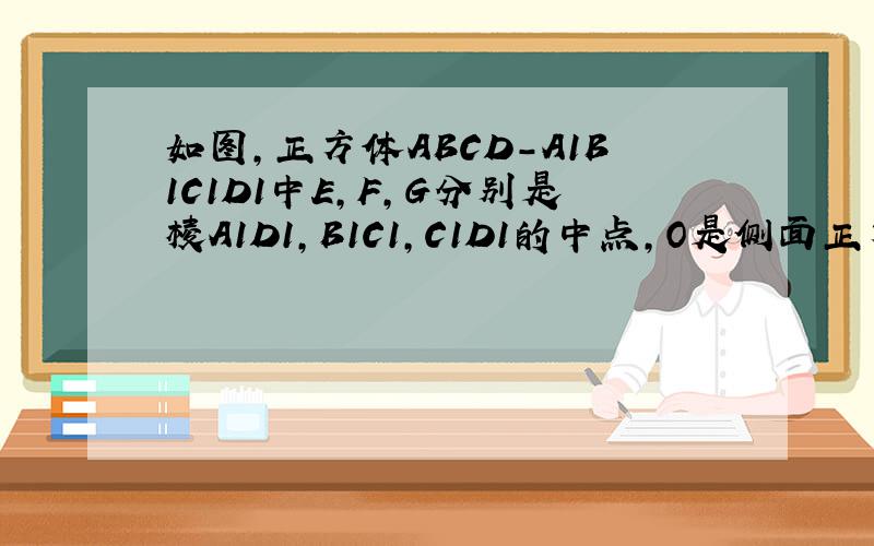如图,正方体ABCD-A1B1C1D1中E,F,G分别是棱A1D1,B1C1,C1D1的中点,O是侧面正方形ABB1A1的中心.求证:OG⊥平面CDEF
