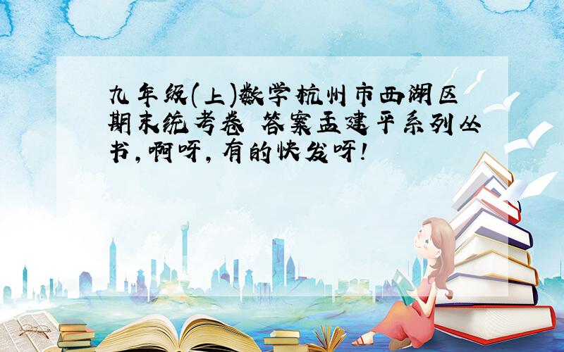 九年级(上)数学杭州市西湖区期末统考卷 答案孟建平系列丛书,啊呀,有的快发呀!