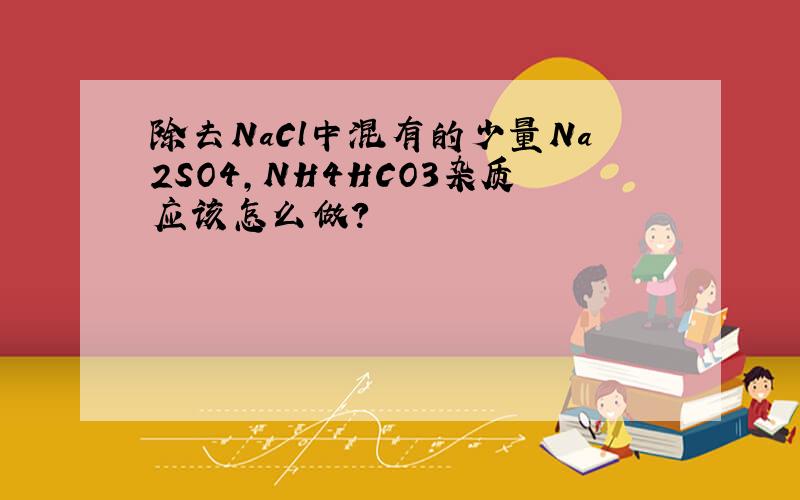 除去NaCl中混有的少量Na2SO4,NH4HCO3杂质应该怎么做?