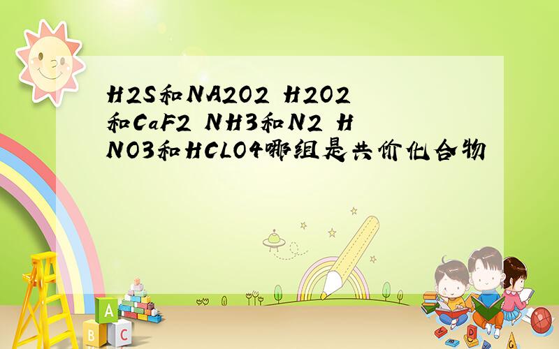 H2S和NA2O2 H2O2和CaF2 NH3和N2 HNO3和HCLO4哪组是共价化合物