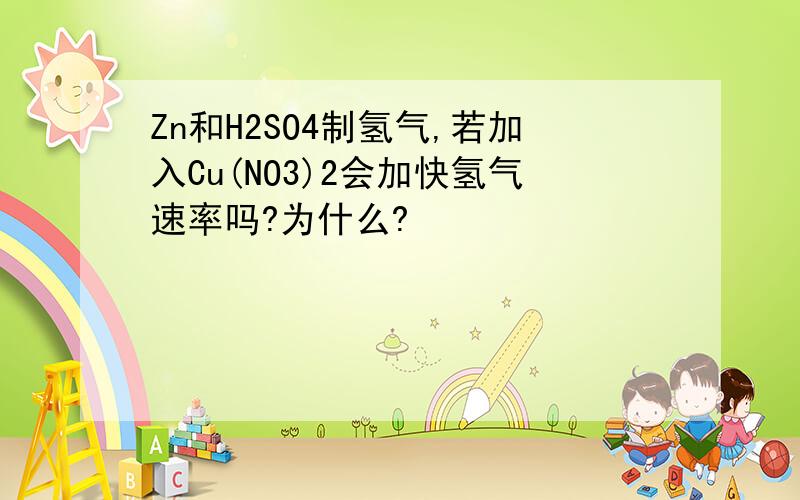 Zn和H2SO4制氢气,若加入Cu(NO3)2会加快氢气速率吗?为什么?