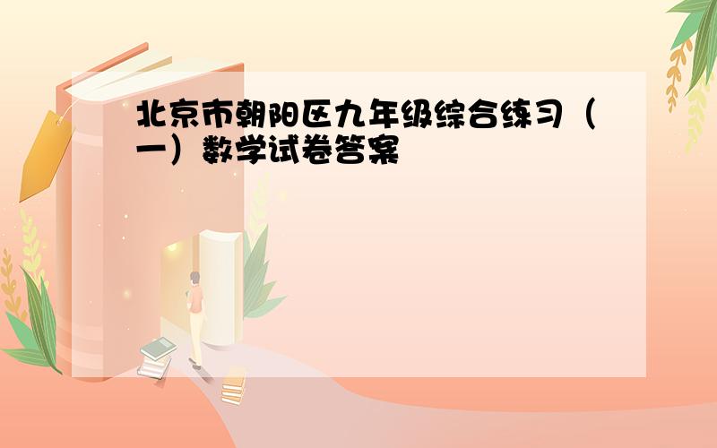 北京市朝阳区九年级综合练习（一）数学试卷答案