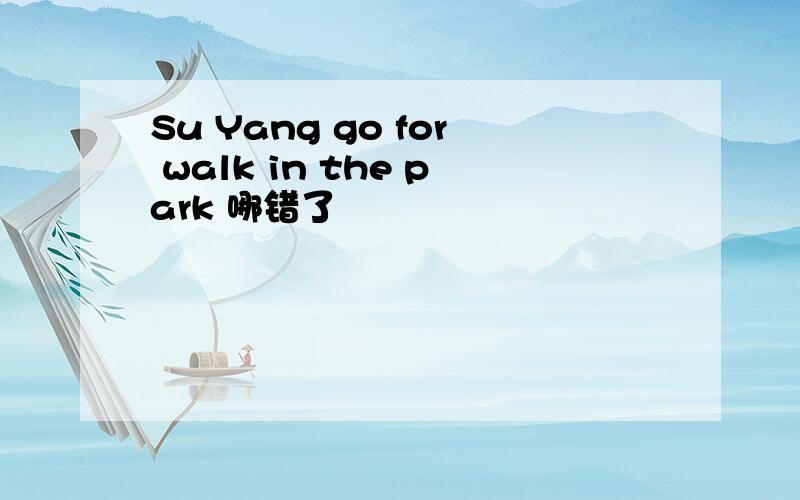 Su Yang go for walk in the park 哪错了