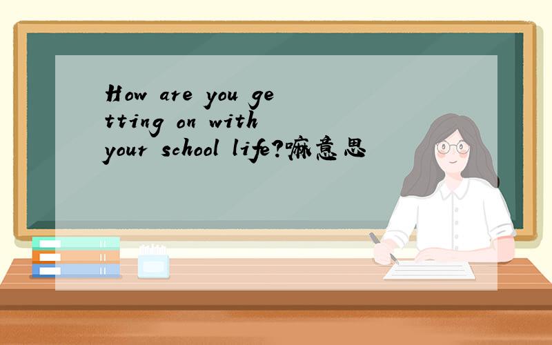 How are you getting on with your school life?嘛意思