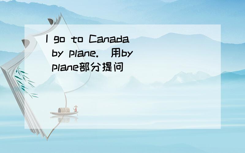 I go to Canada by plane.（用by plane部分提问）