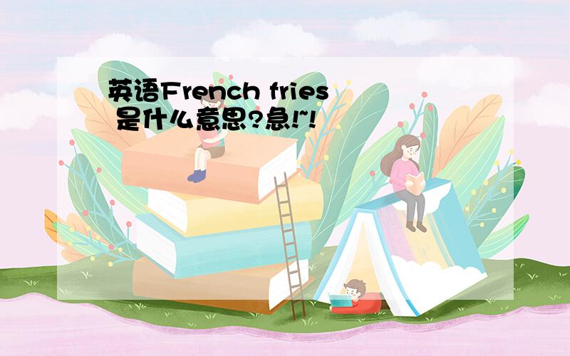 英语French fries 是什么意思?急!~!