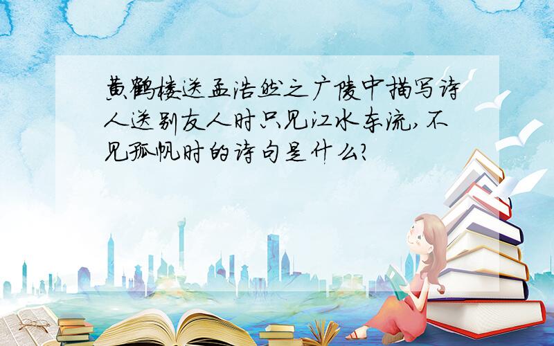 黄鹤楼送孟浩然之广陵中描写诗人送别友人时只见江水东流,不见孤帆时的诗句是什么?
