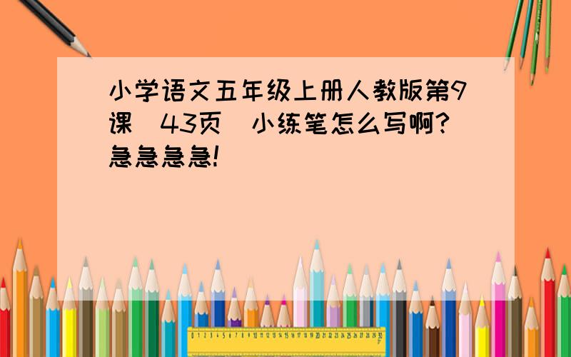 小学语文五年级上册人教版第9课（43页）小练笔怎么写啊?急急急急!