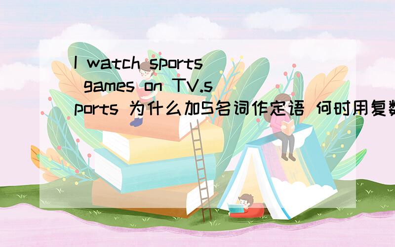 I watch sports games on TV.sports 为什么加S名词作定语 何时用复数?