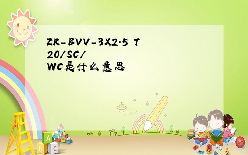ZR-BVV-3X2.5 T20/SC/WC是什么意思