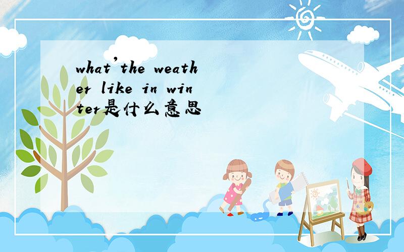 what'the weather like in winter是什么意思