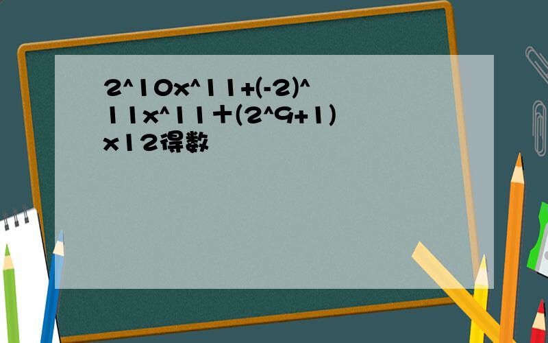 2^10x^11+(-2)^11x^11＋(2^9+1)x12得数