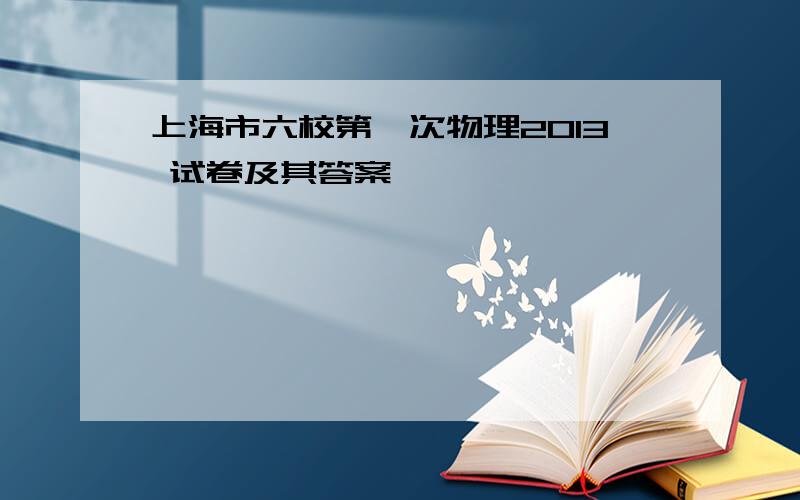 上海市六校第一次物理2013 试卷及其答案