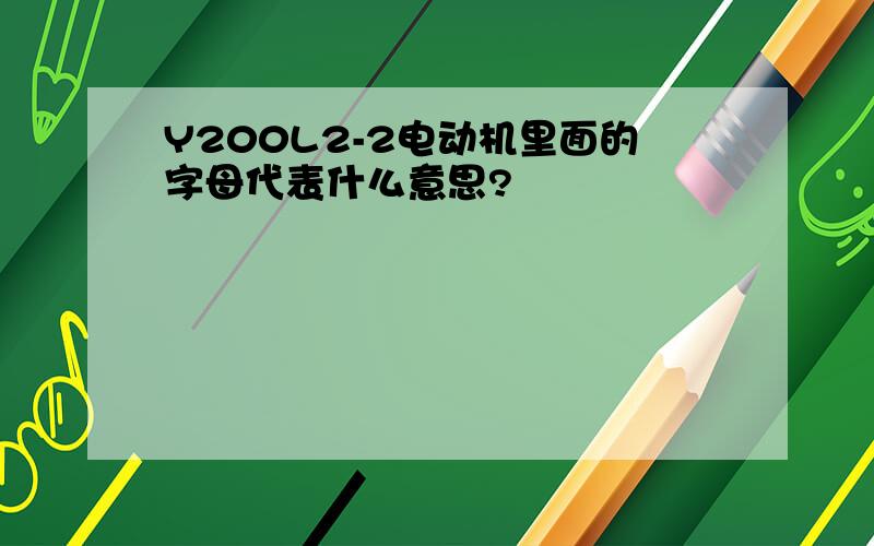 Y200L2-2电动机里面的字母代表什么意思?