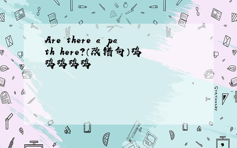 Are there a path here?（改错句）鸡鸡鸡鸡鸡