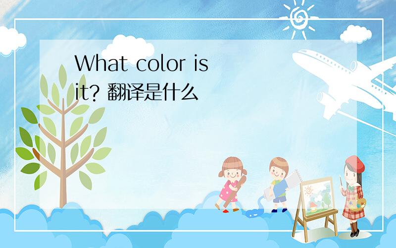 What color is it? 翻译是什么