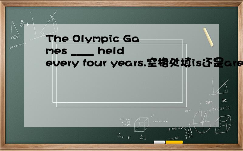 The Olympic Games ____ held every four years.空格处填is还是are呢?