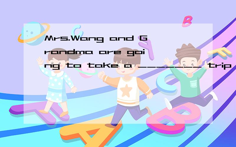 Mrs.Wang and Grandma are going to take a _______ trip to the USA.(fly)