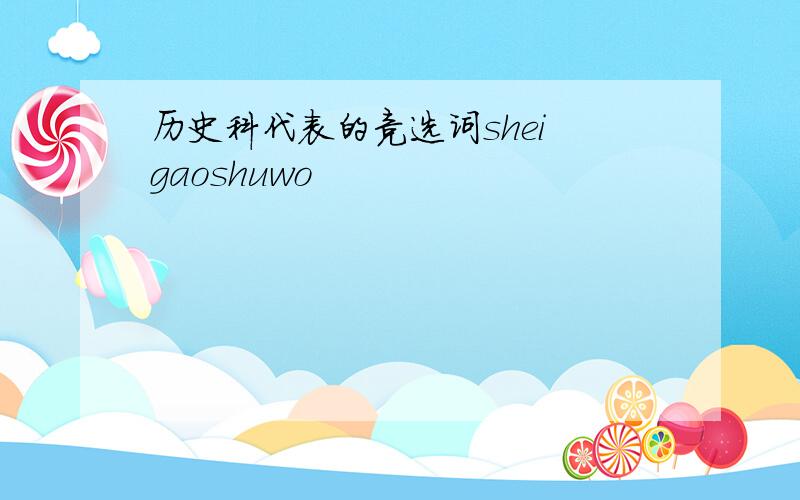 历史科代表的竞选词shei gaoshuwo