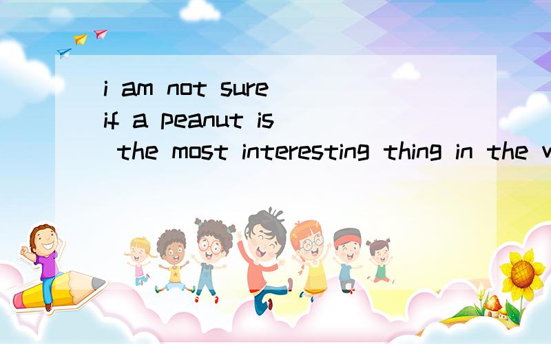i am not sure if a peanut is the most interesting thing in the world的翻译