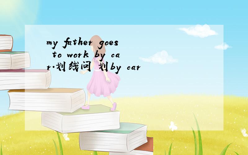 my father goes to work by car.划线问 划by car