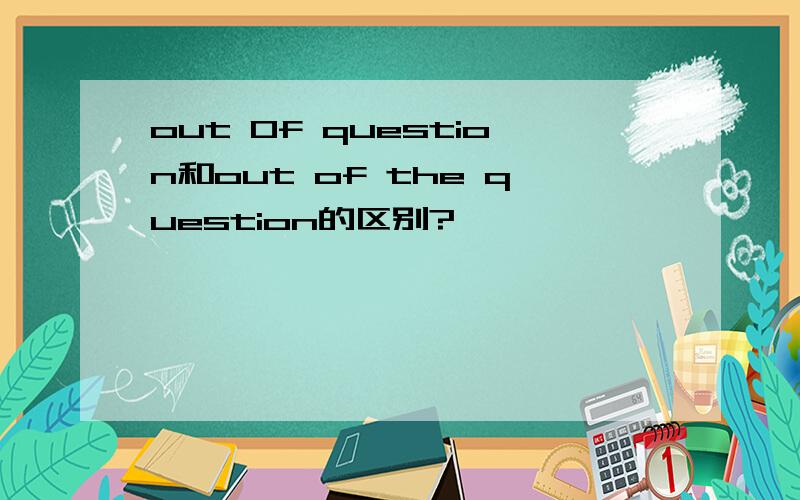 out Of question和out of the question的区别?