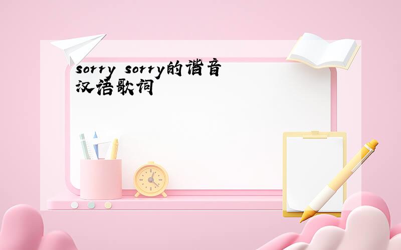 sorry sorry的谐音汉语歌词