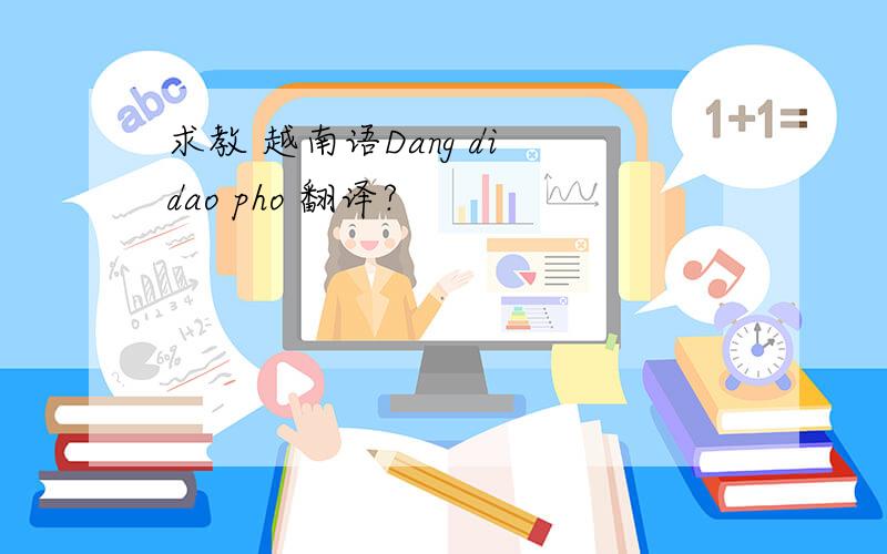 求教 越南语Dang di dao pho 翻译?