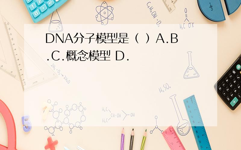 DNA分子模型是（ ）A.B.C.概念模型 D.