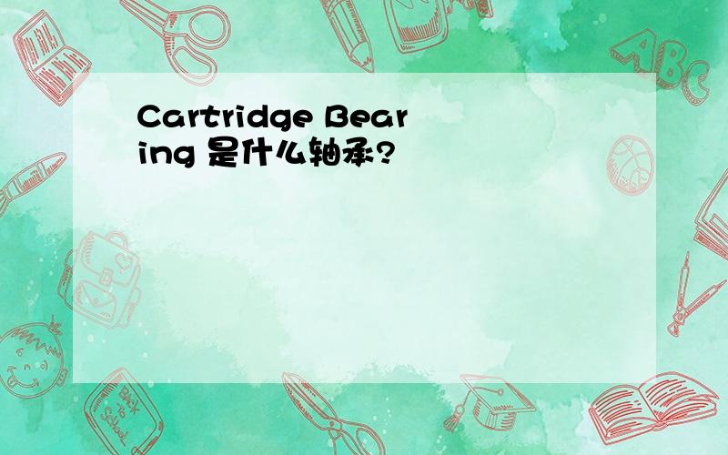 Cartridge Bearing 是什么轴承?