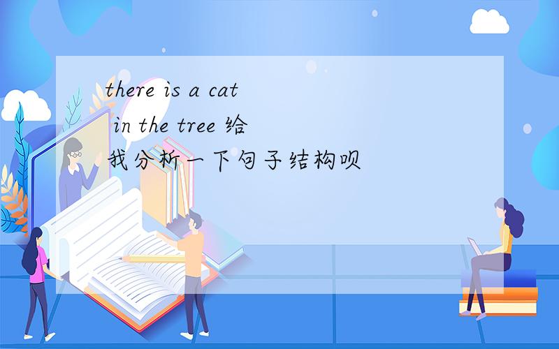 there is a cat in the tree 给我分析一下句子结构呗