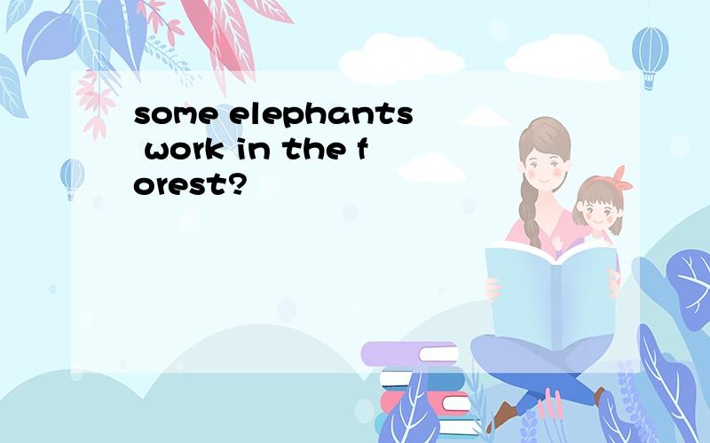 some elephants work in the forest?