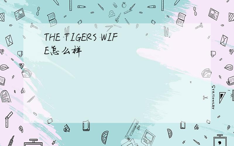 THE TIGERS WIFE怎么样