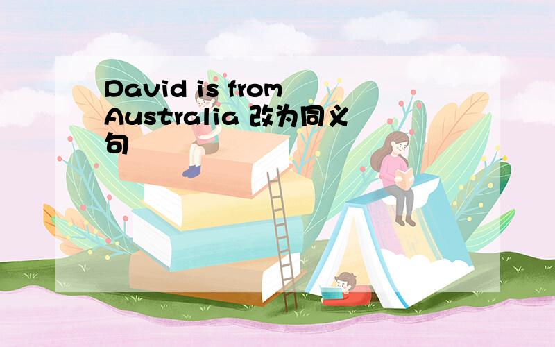 David is from Australia 改为同义句