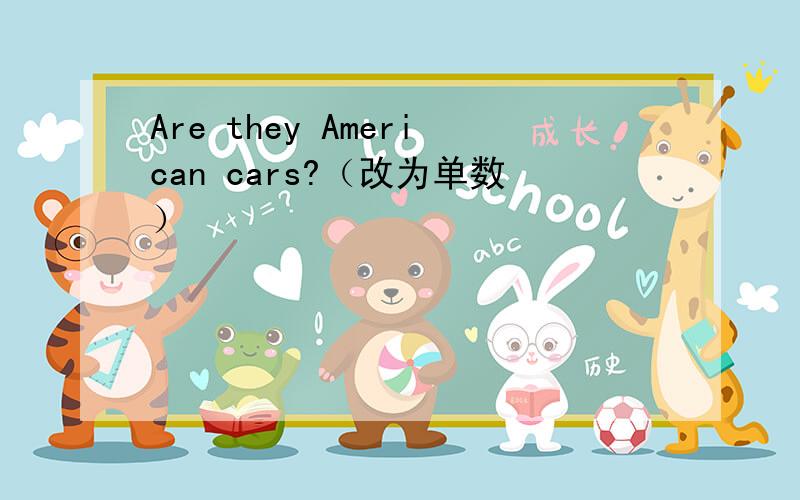 Are they American cars?（改为单数）