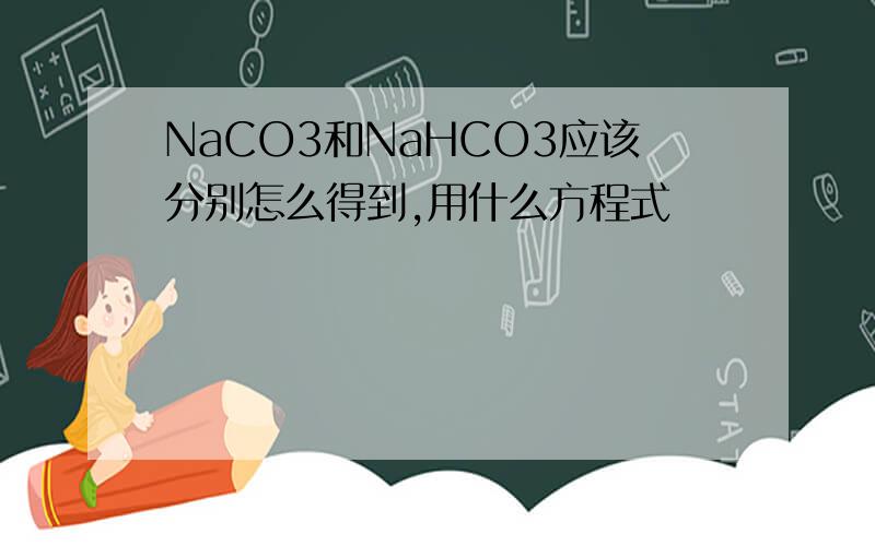 NaCO3和NaHCO3应该分别怎么得到,用什么方程式