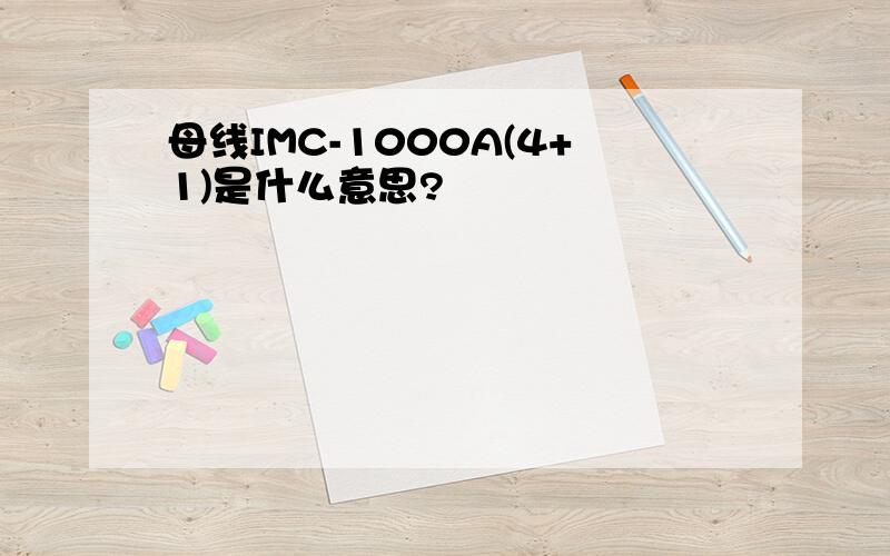 母线IMC-1000A(4+1)是什么意思?