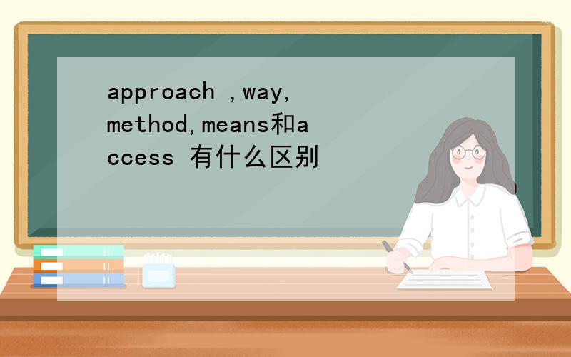 approach ,way,method,means和access 有什么区别