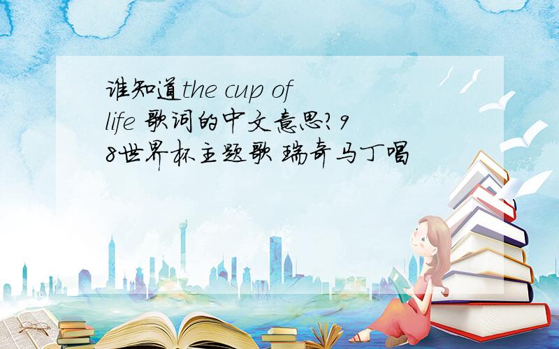 谁知道the cup of life 歌词的中文意思?98世界杯主题歌 瑞奇马丁唱
