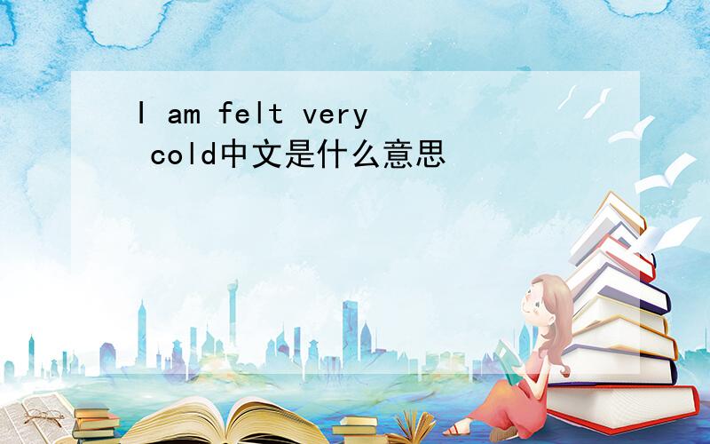 I am felt very cold中文是什么意思