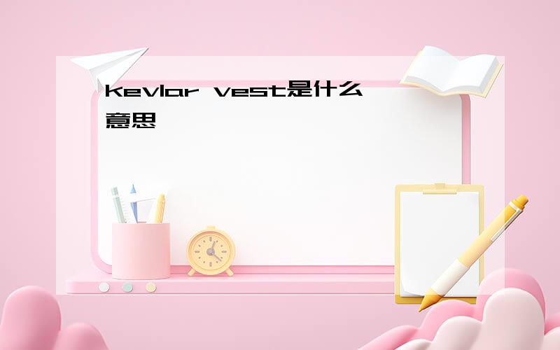 kevlar vest是什么意思