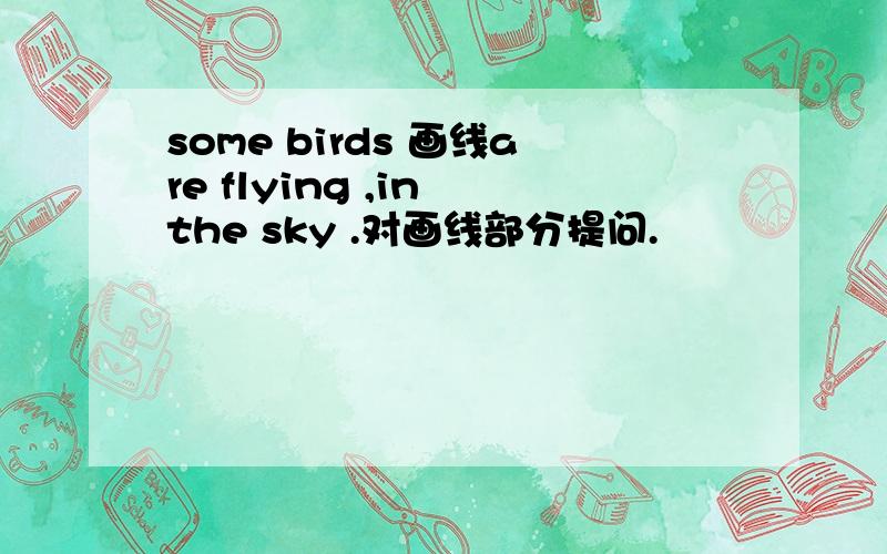 some birds 画线are flying ,in the sky .对画线部分提问.